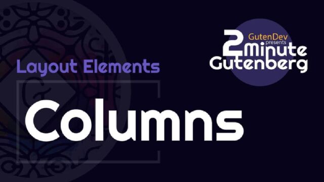 2 Minute Gutenberg: Columns Block 
YouTube: https://youtu.be/YxjHTH5RoDs
#wordpressblogger 
#gutendev 
#gutenberg 
#tutorial 
#FreeTutorial 
#WordPress 
#wordpresswebsite