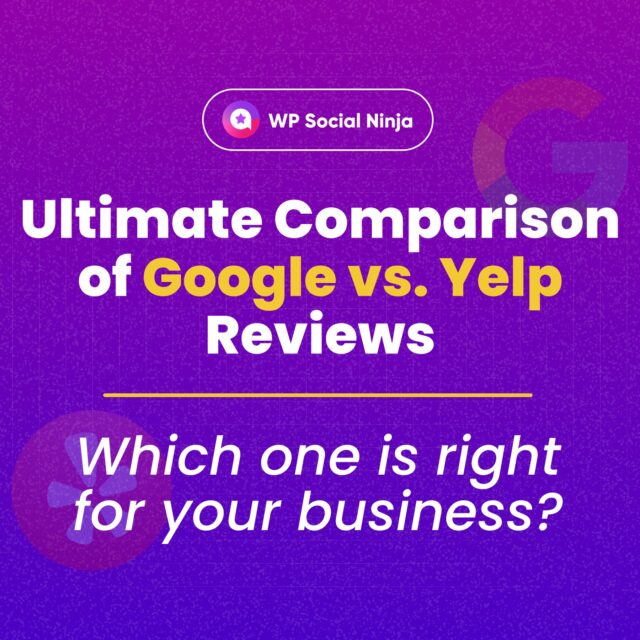 ✨Google Reviews or Yelp – which platform wins for your business? Explore our ultimate comparison to discover where your customer trust lies!👇

🔗https://wpsocialninja.com/yelp-vs-google-reviews/

#googlereview #yelpreviews #ReputationManagement
