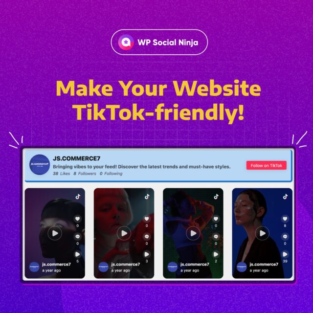 🎵 TikTok keeps visitors engaged longer! Here’s how to embed your videos directly on your website.👇

🔗 https://wpsocialninja.com/embed-tiktok-video-on-wordpress-website/