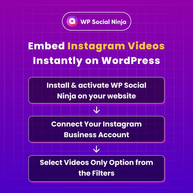 Boost engagement by embedding vibrant Instagram videos. Learn how to do that in two minutes.👇
🔗 https://wpsocialninja.com/embed-instagram-video/ 

#InstagramVideos #InstagramMarketing #WordPress #WordPressPlugins