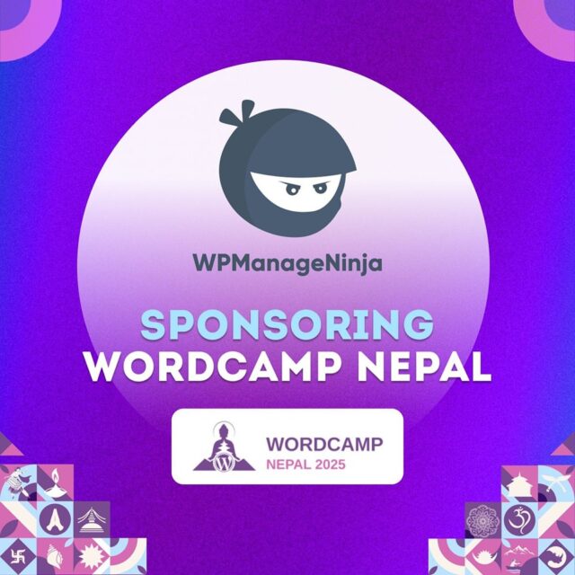 We at WP Manage Ninja are proud to sponsor WordCamp Nepal 2025!

See you at the top of the world!

#wordcamp #wcnepal2025