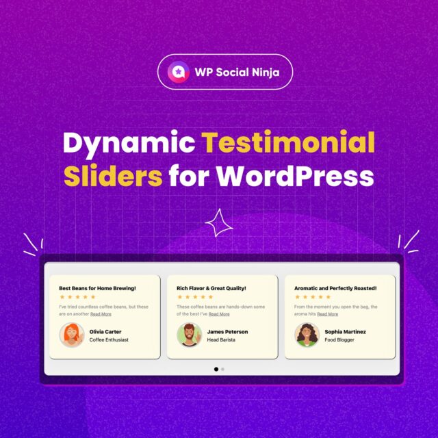 Showcase real customer testimonials with eye-catching sliders on your WordPress site and let authentic voices build your brand trust. Learn more here.👇 
🔗 https://wpsocialninja.com/testimonial-slider/

#Testimonials #CustomerTestimonials #BusinessGrowth