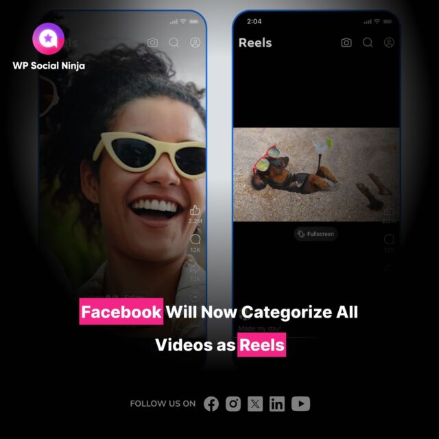 Facebook will now classify all uploaded videos as Reels, except livestreams. Metrics will merge into Reels analytics, and the Video tab will be renamed to the Reels tab. Moreover, Reels will not have any length or format restrictions.

#FacebookReels #Reels #SocialMediaUpdates
