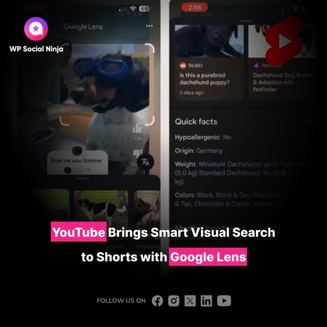 YouTube Shorts just got one smart update! Now, viewers can visually search for anything in a Shorts using Google Lens.

From translating texts to identifying products or people, this feature could change how we explore content.

#YouTube #YouTubeShorts  #YouTubeMarketing