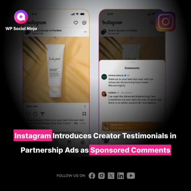 Highlighting endorsements from favourite content creators will definitely influence users more to conduct business with a brand. 

For now, testimonials are text-based and will be limited to 125 characters. Brands can add only a single testimonial comment to each Partnership post.

#testimonial #socialmediamarketing