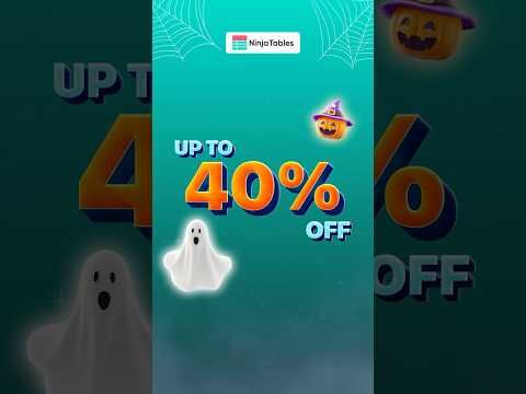 Stop Losing Sales to Default Tables - Fix It with Ninja Tables Halloween Deal!