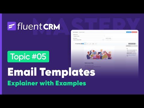 How to Create an Email Templates in FluentCRM