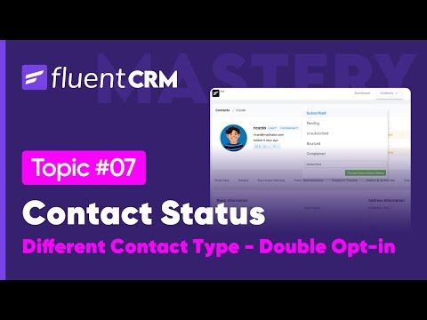 Different Contact Status and Double Opt-in Configuration | FluentCRM